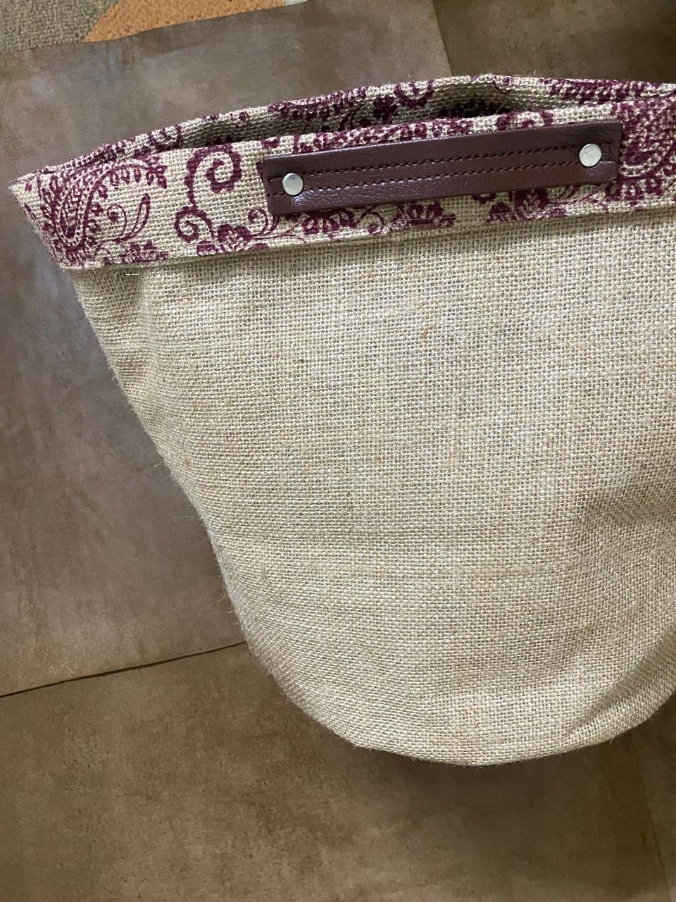 Contrast Handle Jute Beach Bag - PoshPatternBD